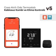 Cosa Akıllı Oda Termostatı Kablosuz Kombi ve Klima Kontrolü